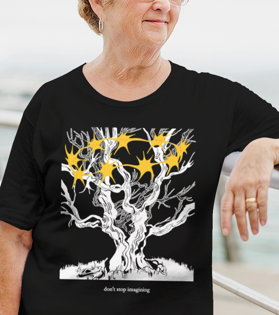 Don’t Stop Imagining Tree With Yellow Stars T-Shirt