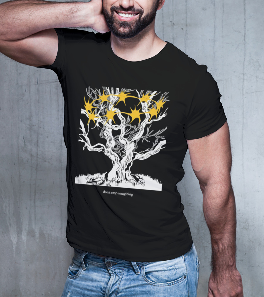 Don’t Stop Imagining Tree With Yellow Stars T-Shirt