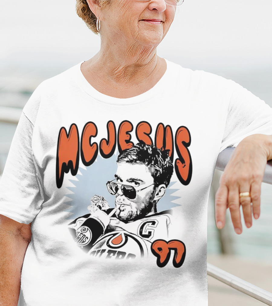 Edmonton Oilers McJesus 97 Connor McDavid T-Shirt