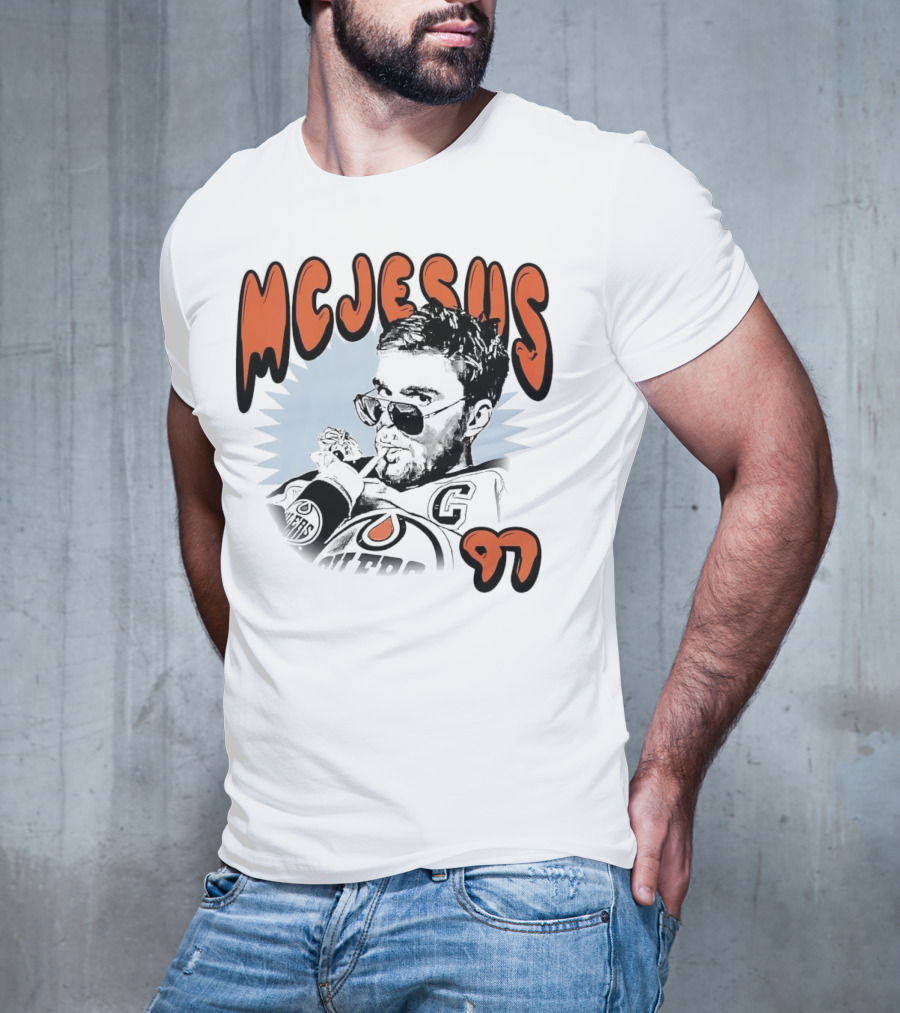 Edmonton Oilers McJesus 97 Connor McDavid T-Shirt