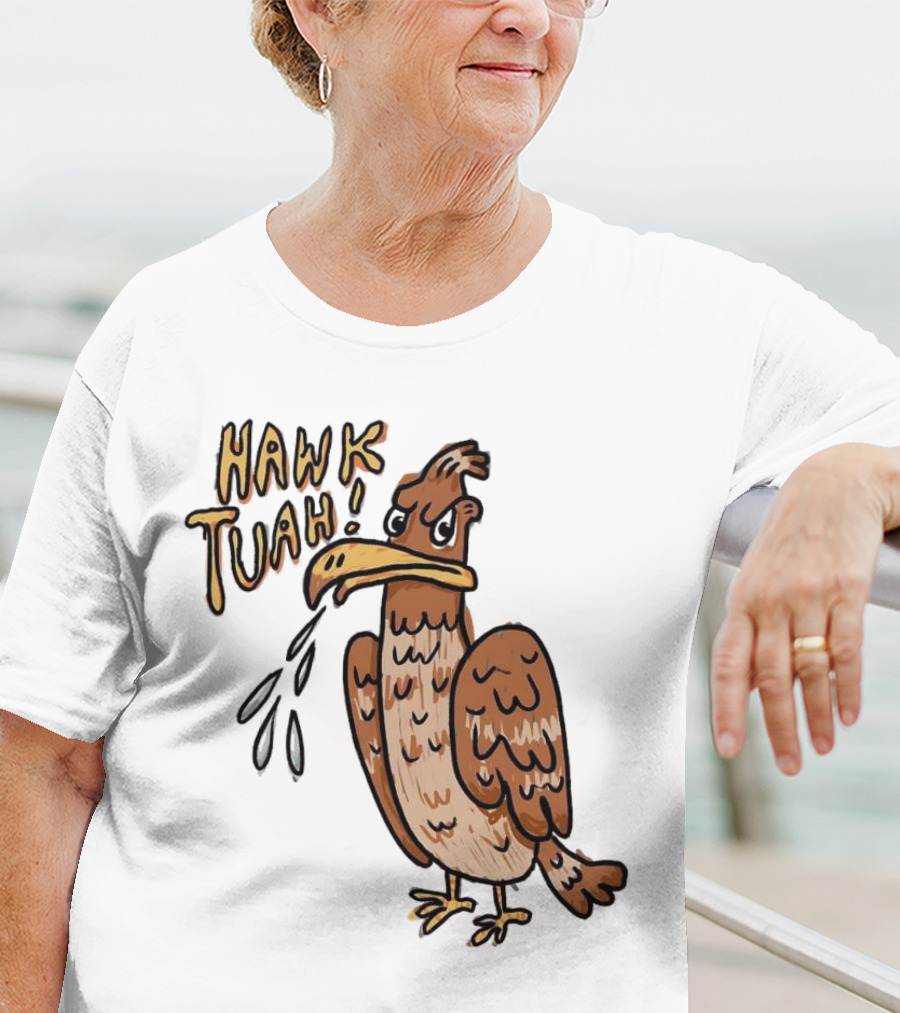 Hawk Tuah Tough Angry Bird With Spilled Ink T-Shirt