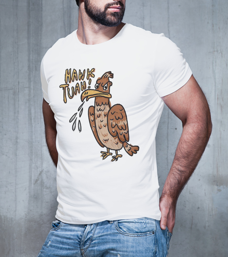 Hawk Tuah Tough Angry Bird With Spilled Ink T-Shirt