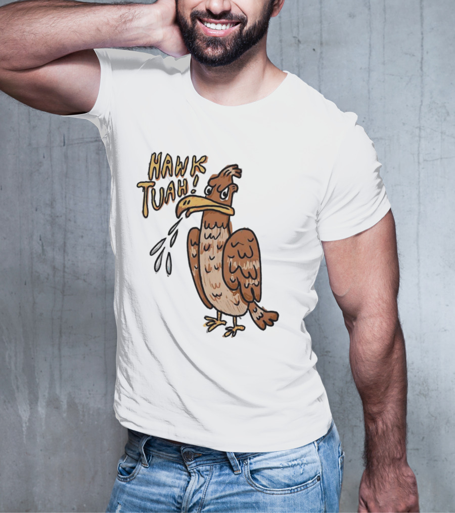 Hawk Tuah Tough Angry Bird With Spilled Ink T-Shirt