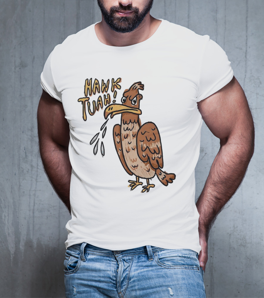 Hawk Tuah Tough Angry Bird With Spilled Ink T-Shirt