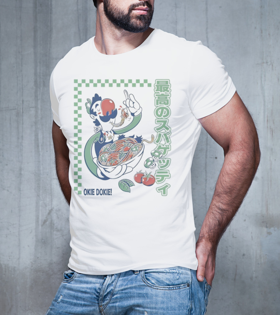 Luigi Okie Dokie Spaghetti T-Shirt