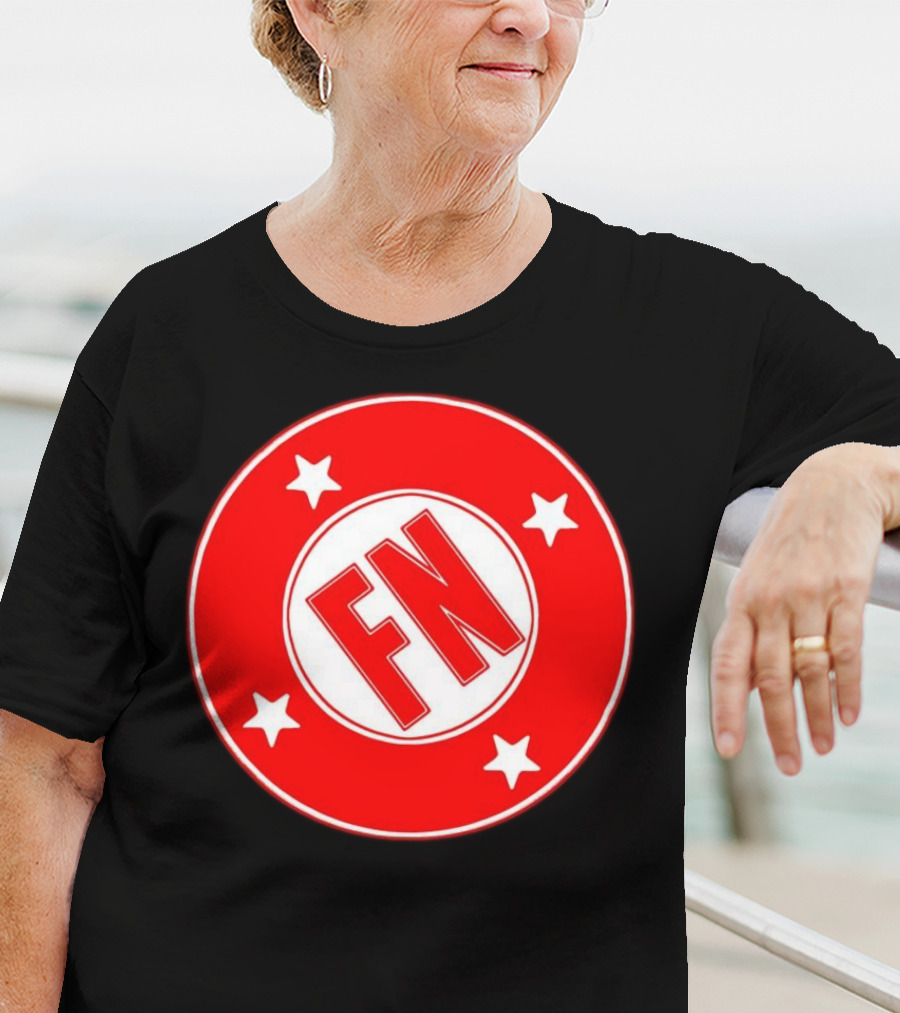 ALL FN Wrestling Red Circle Stars Shield T-Shirt