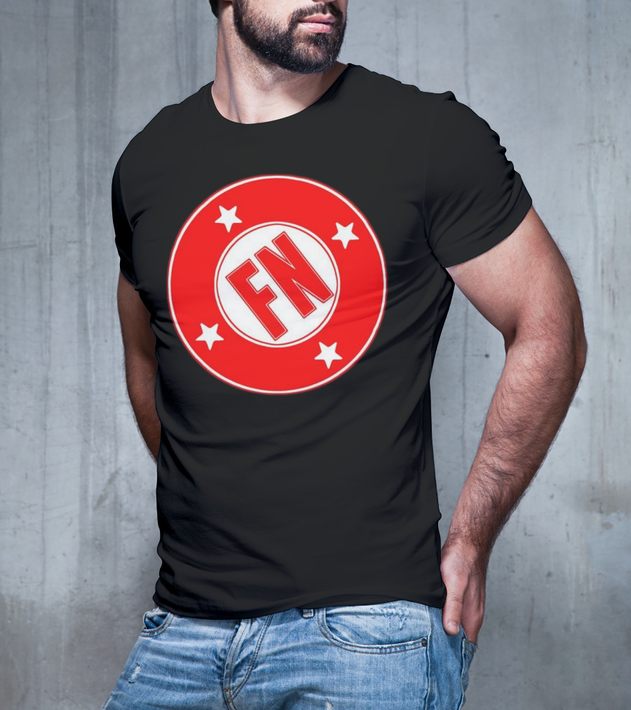 ALL FN Wrestling Red Circle Stars Shield T-Shirt
