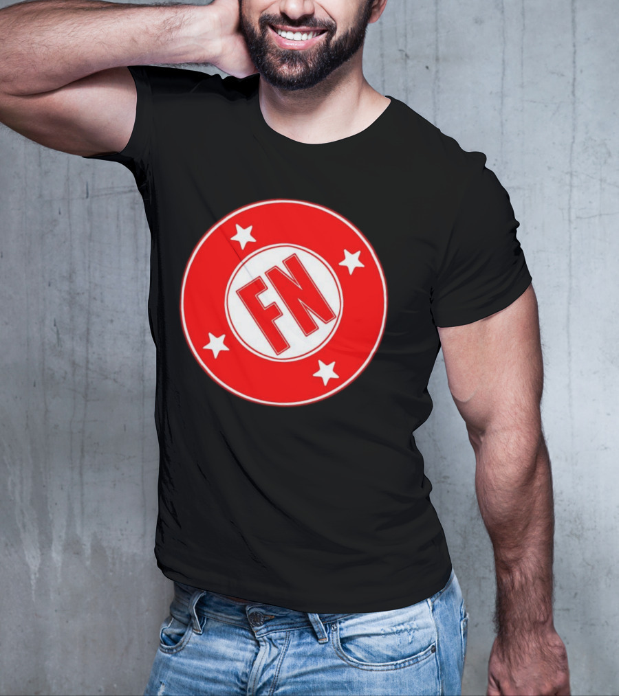 ALL FN Wrestling Red Circle Stars Shield T-Shirt