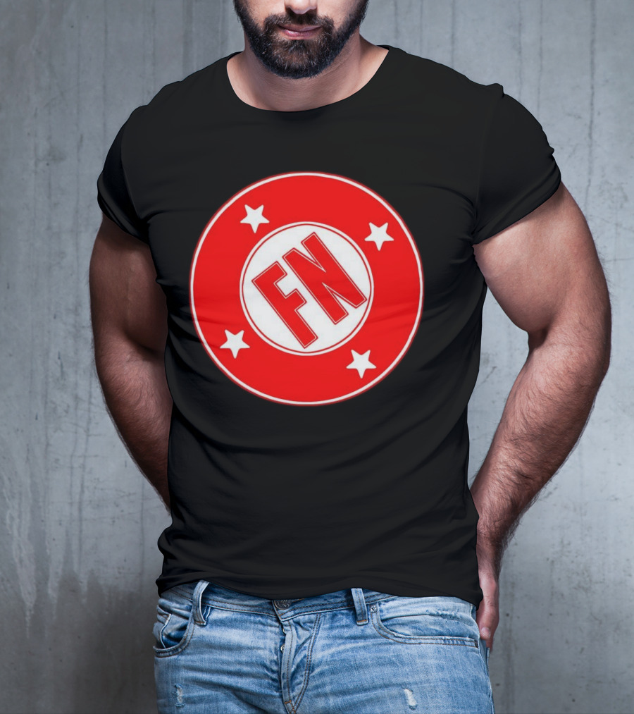 ALL FN Wrestling Red Circle Stars Shield T-Shirt