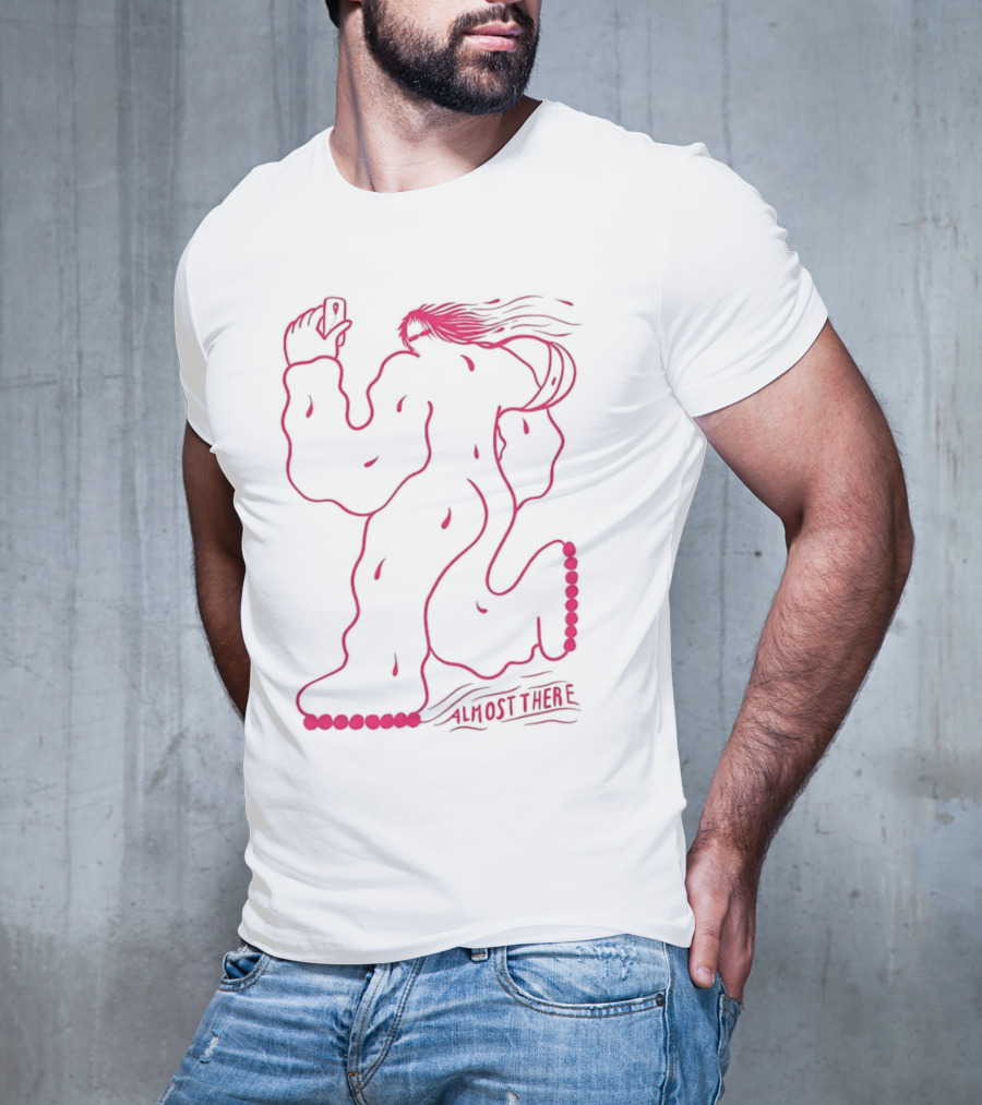 Almost There Red Abstract Figure T-Shirt