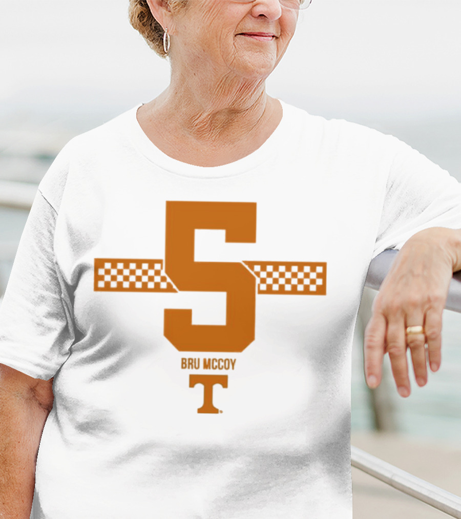 Bru McCoy 5 Stripe Tennessee Volunteers Checkerboard T T-Shirt