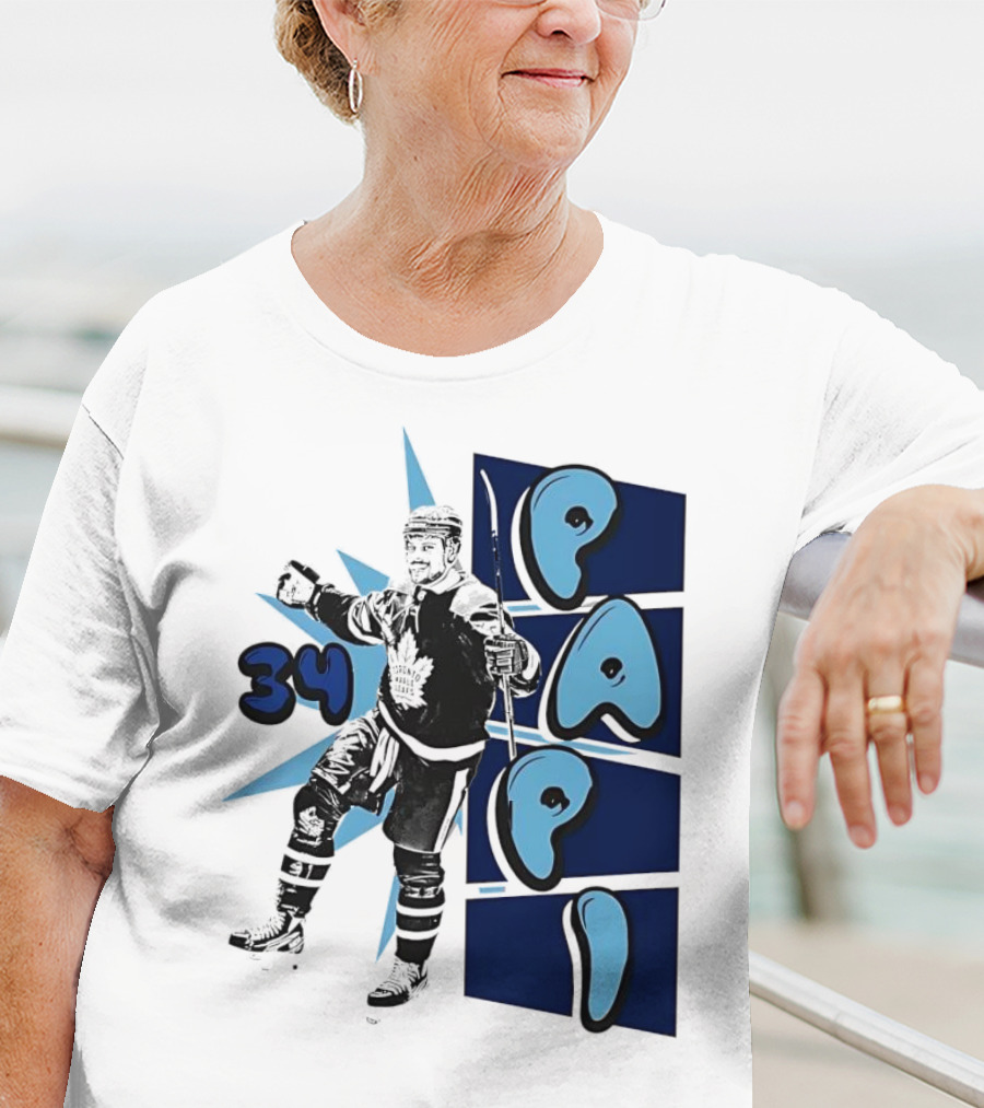 Toronto Maple Leafs Auston Matthews 34 Papi Hockey Legend T-Shirt
