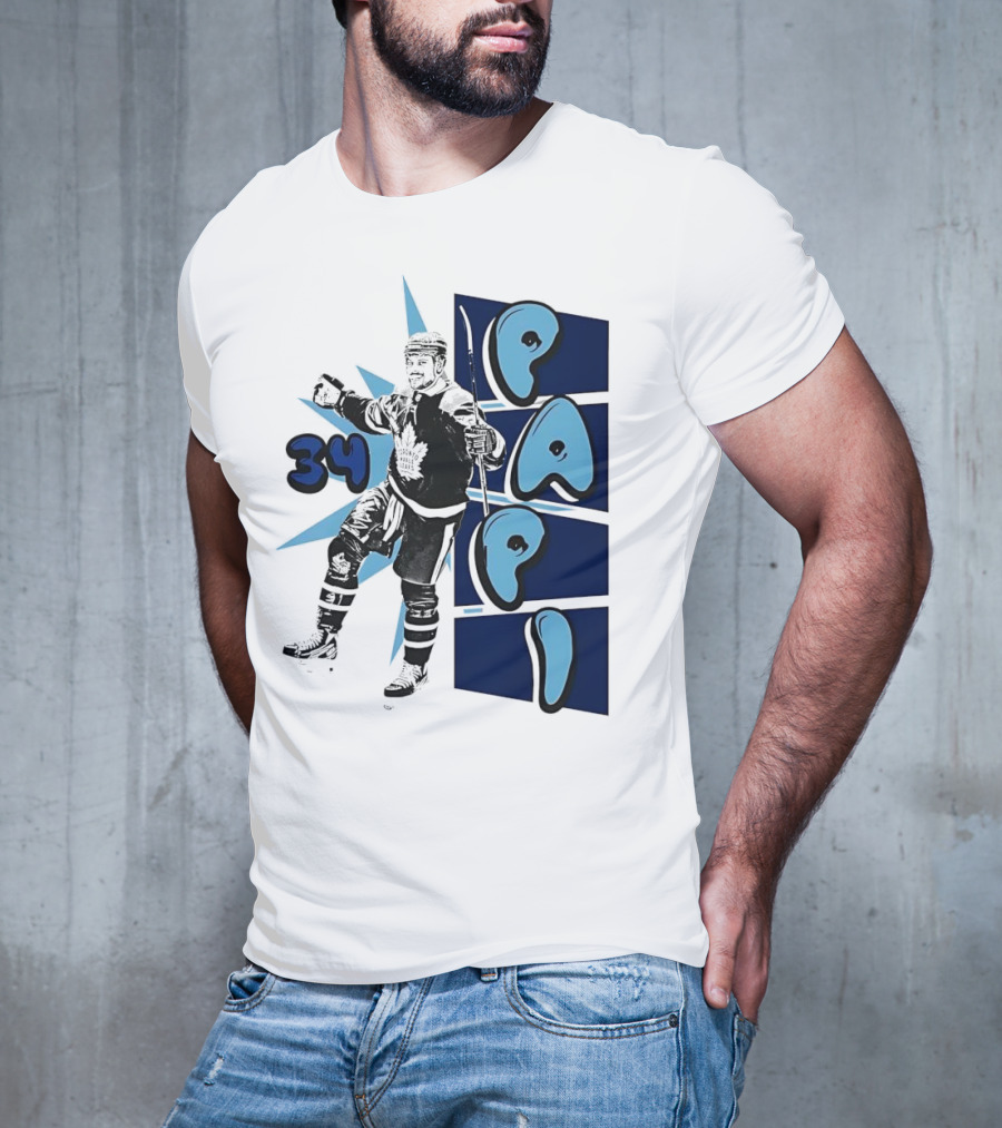Toronto Maple Leafs Auston Matthews 34 Papi Hockey Legend T-Shirt