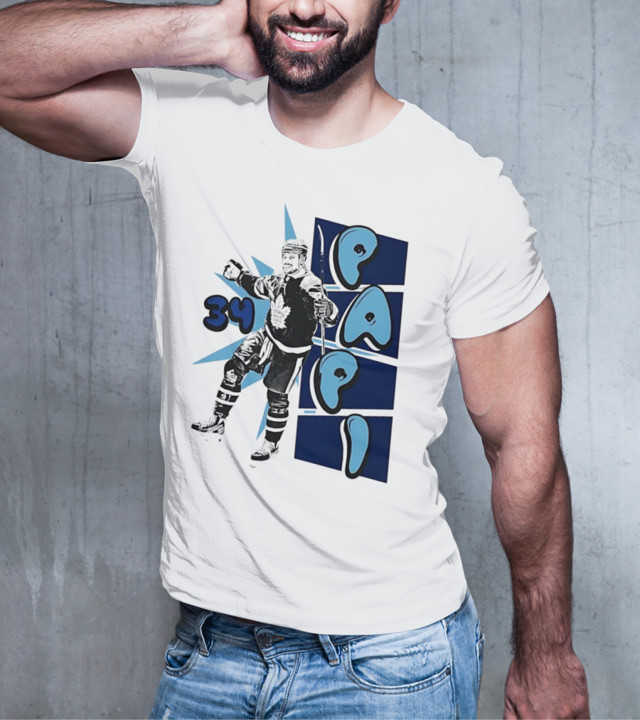 Toronto Maple Leafs Auston Matthews 34 Papi Hockey Legend T-Shirt