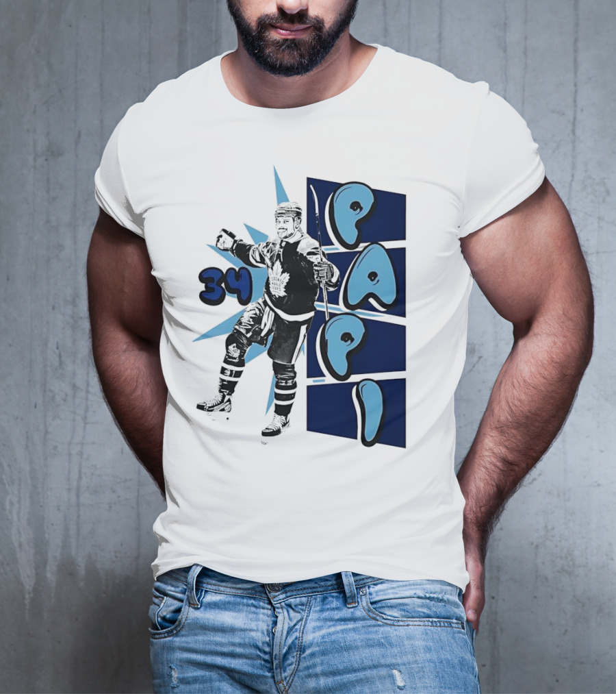 Toronto Maple Leafs Auston Matthews 34 Papi Hockey Legend T-Shirt
