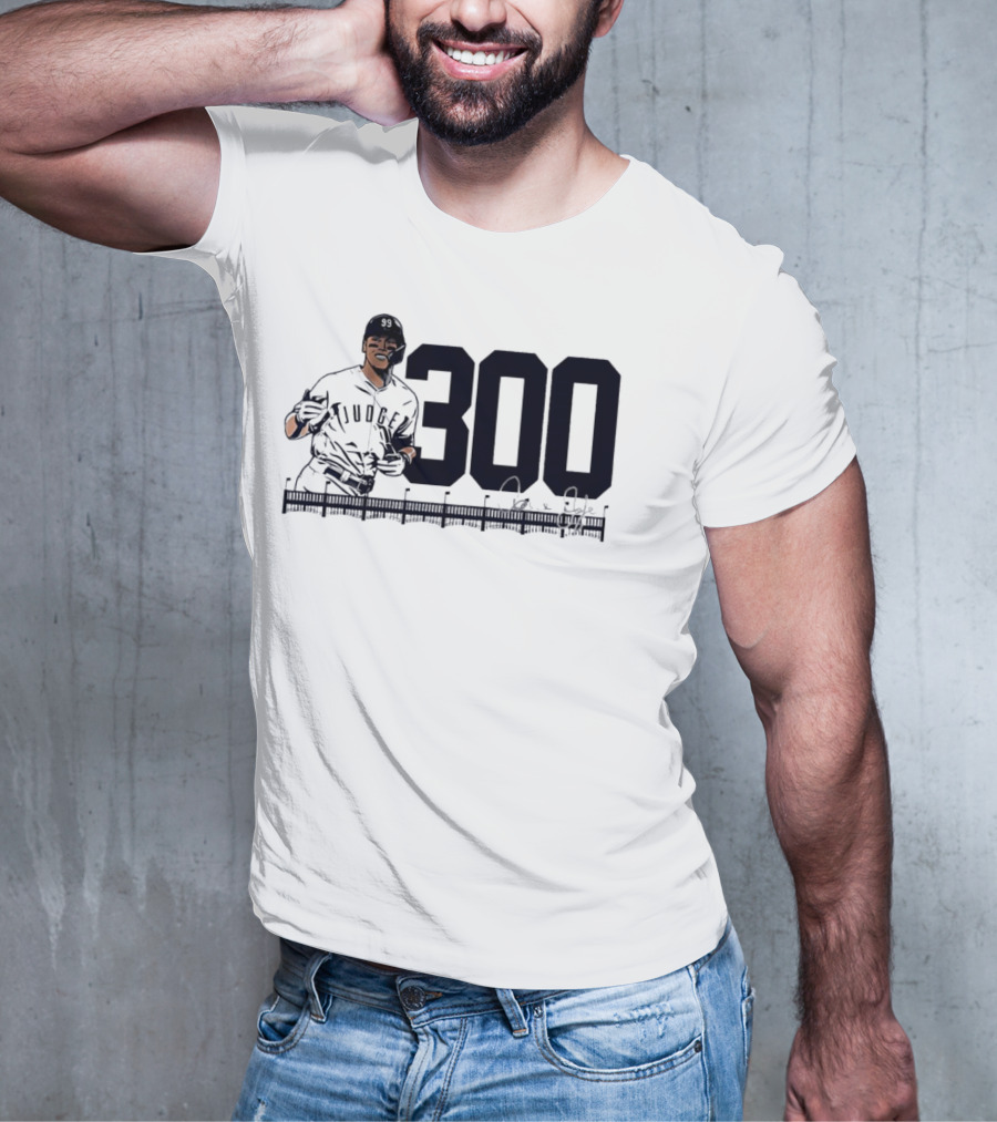 Aaron Judge 300 Career Home Runs Yankees Signature T-Shirt