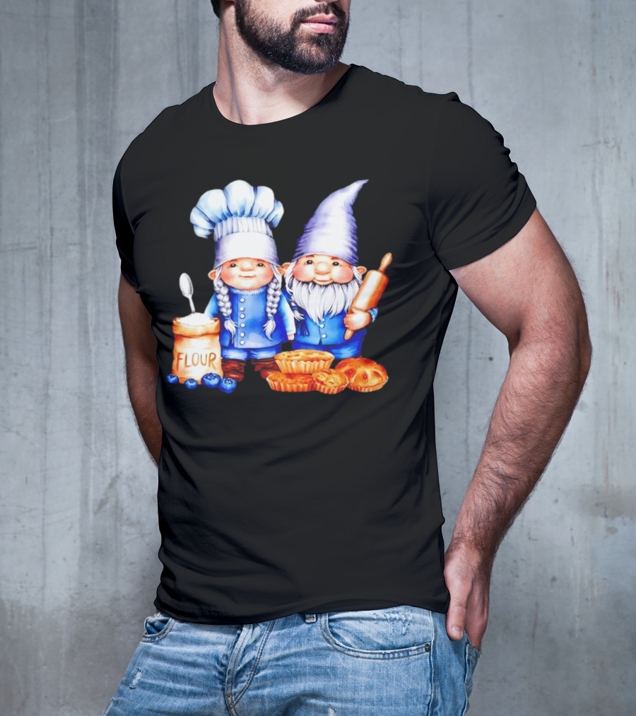 Adorable Baking Gnomes With Flour And Pastries T-Shirt