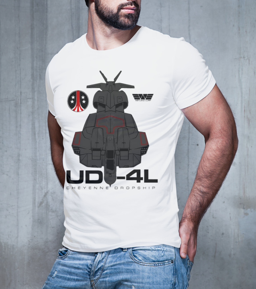 Alien UD-4L Cheyenne Dropship Weyland Yutani Corporation Badge T-Shirt