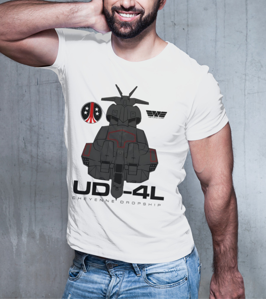Alien UD-4L Cheyenne Dropship Weyland Yutani Corporation Badge T-Shirt