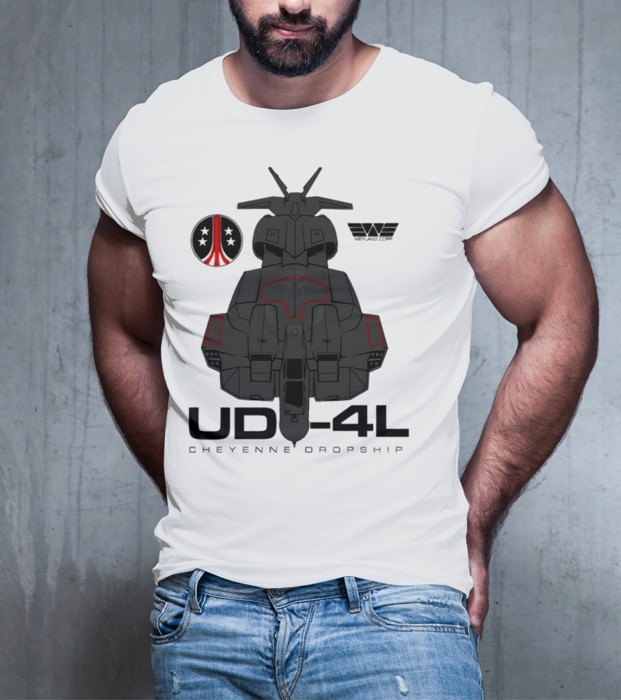 Alien UD-4L Cheyenne Dropship Weyland Yutani Corporation Badge T-Shirt