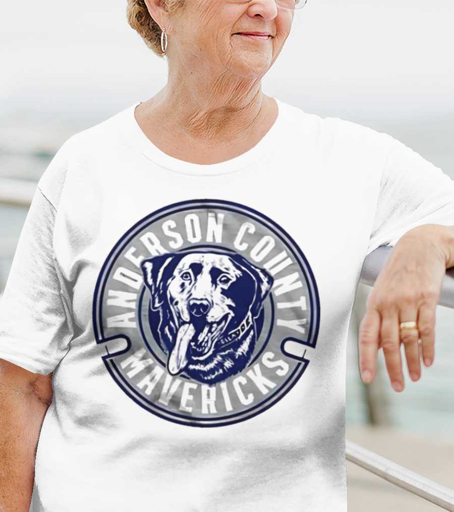 Anderson County Mavericks Dog Emblem T-Shirt
