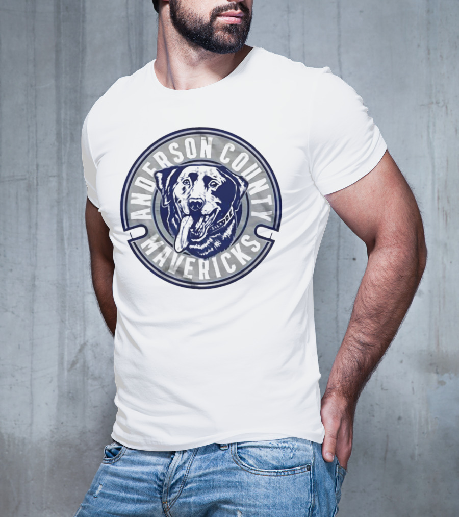 Anderson County Mavericks Dog Emblem T-Shirt