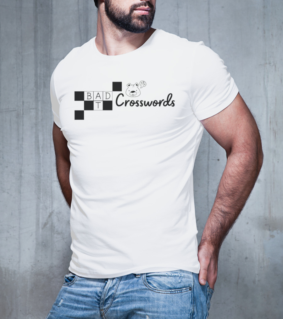 BAD T Crosswords Bear Icon Puzzled Expression T-Shirt