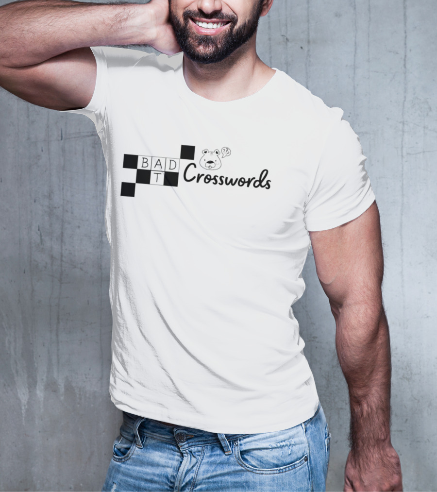 BAD T Crosswords Bear Icon Puzzled Expression T-Shirt