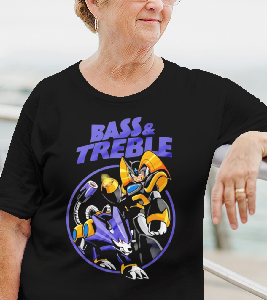 Bass And Treble Mega Man X Black Sabbath Crossover T-Shirt