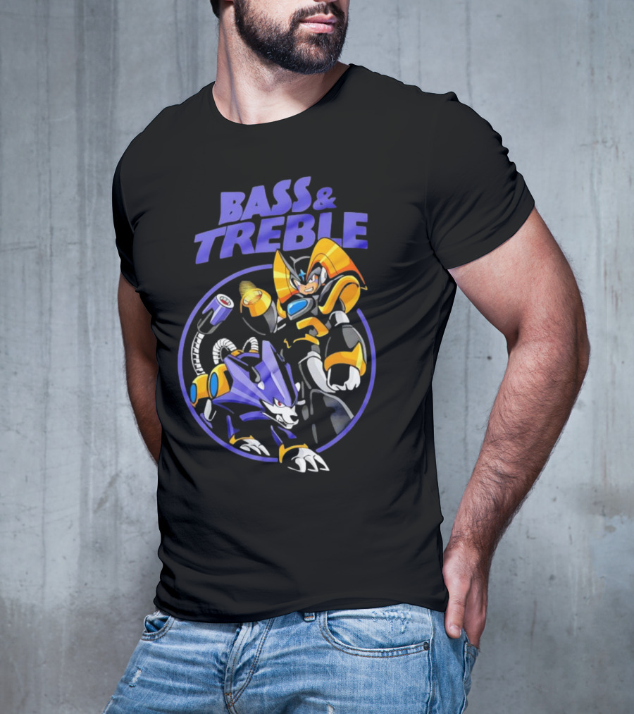Bass And Treble Mega Man X Black Sabbath Crossover T-Shirt