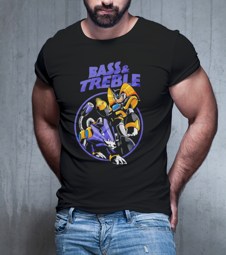 Bass And Treble Mega Man X Black Sabbath Crossover T-Shirt