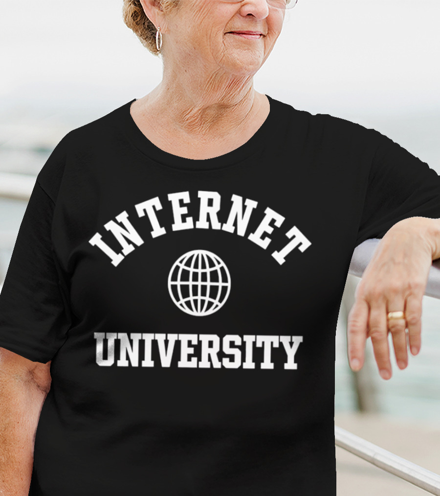 Clickhole Internet University Internet University Logo With Globe T-Shirt