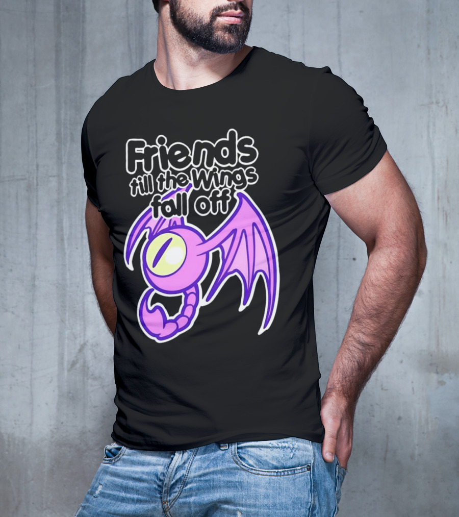 Friends Till The Wings Fall Off Purple Winged Creature T-Shirt