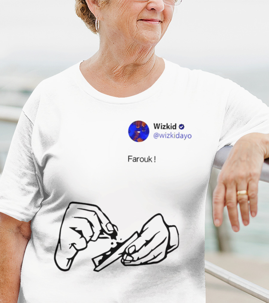 Wizkid @wizkidayo Farouk Godson Wear Hands Rolling T-Shirt