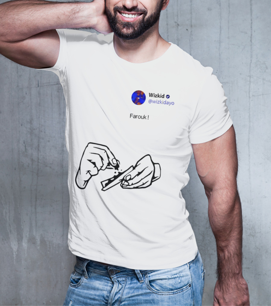 Wizkid @wizkidayo Farouk Godson Wear Hands Rolling T-Shirt