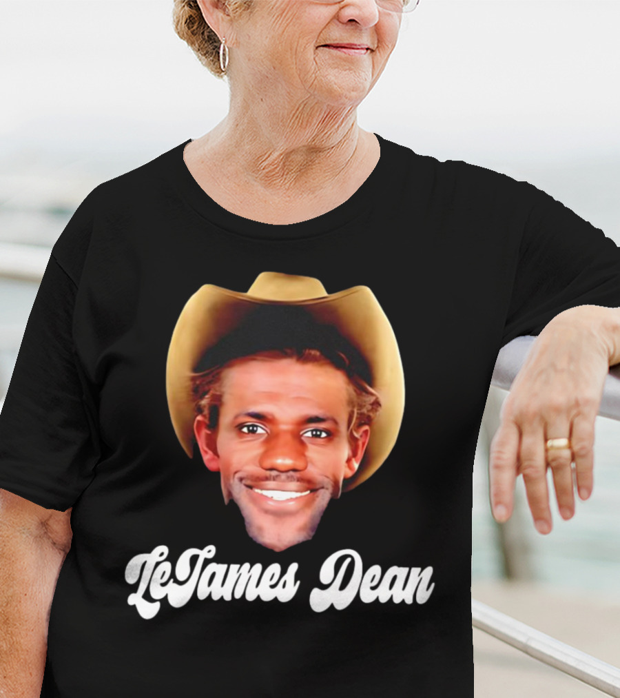 LeBron James LeJames Dean Cowboys And Basketball Fusion Gesicht T-Shirt