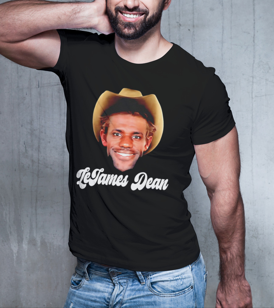 LeBron James LeJames Dean Cowboys And Basketball Fusion Gesicht T-Shirt