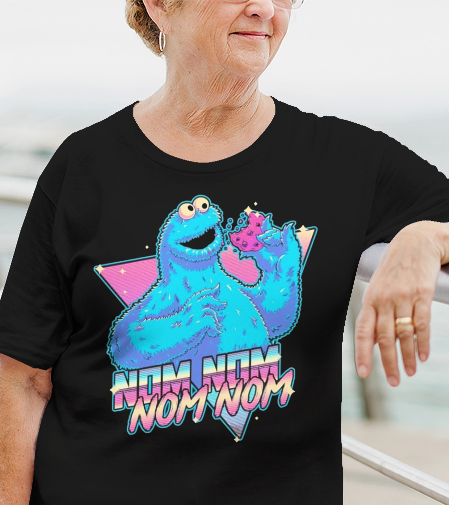 Nom Nom Nom Monster Who Loves A Cookie T-Shirt