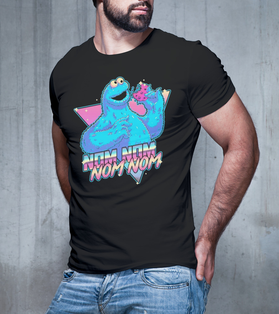 Nom Nom Nom Monster Who Loves A Cookie T-Shirt
