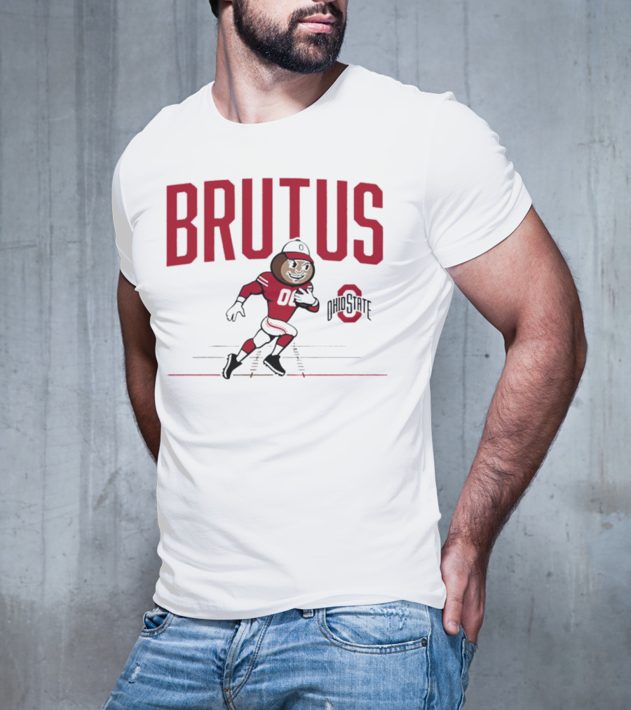 Brutus Ohio State Buckeyes 00 Running Mascot T-Shirt