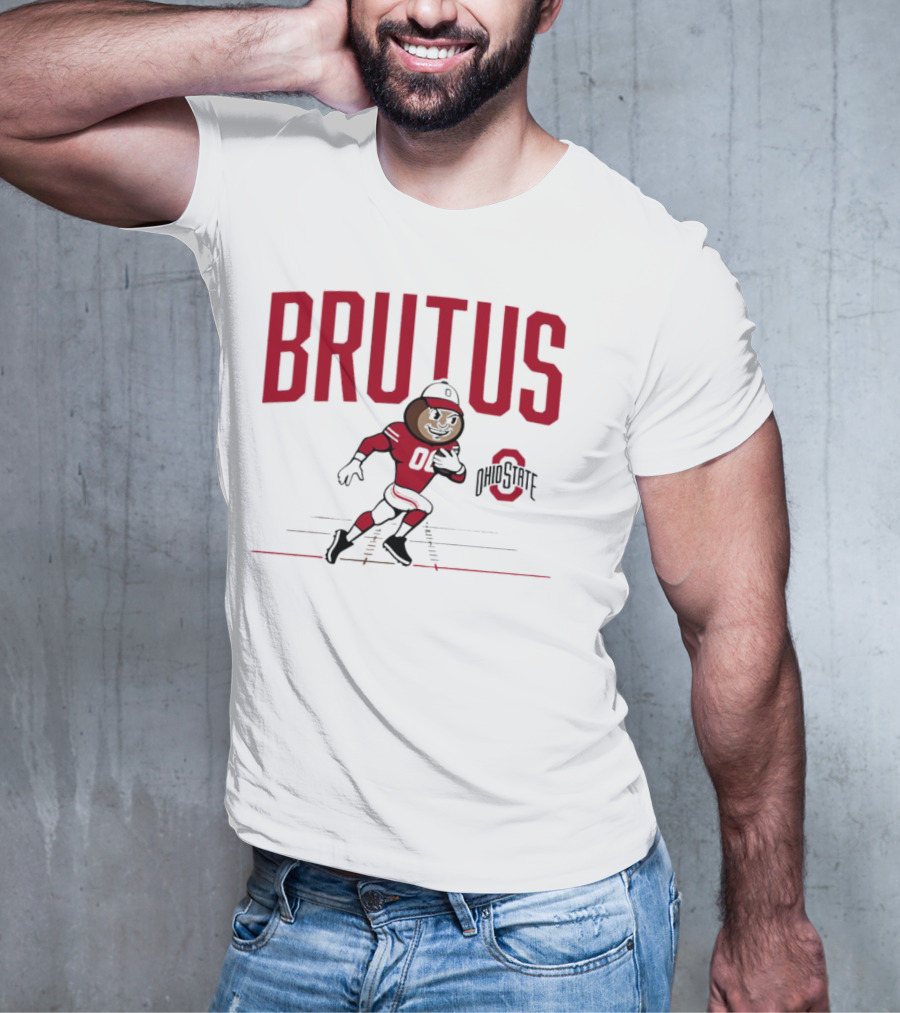 Brutus Ohio State Buckeyes 00 Running Mascot T-Shirt