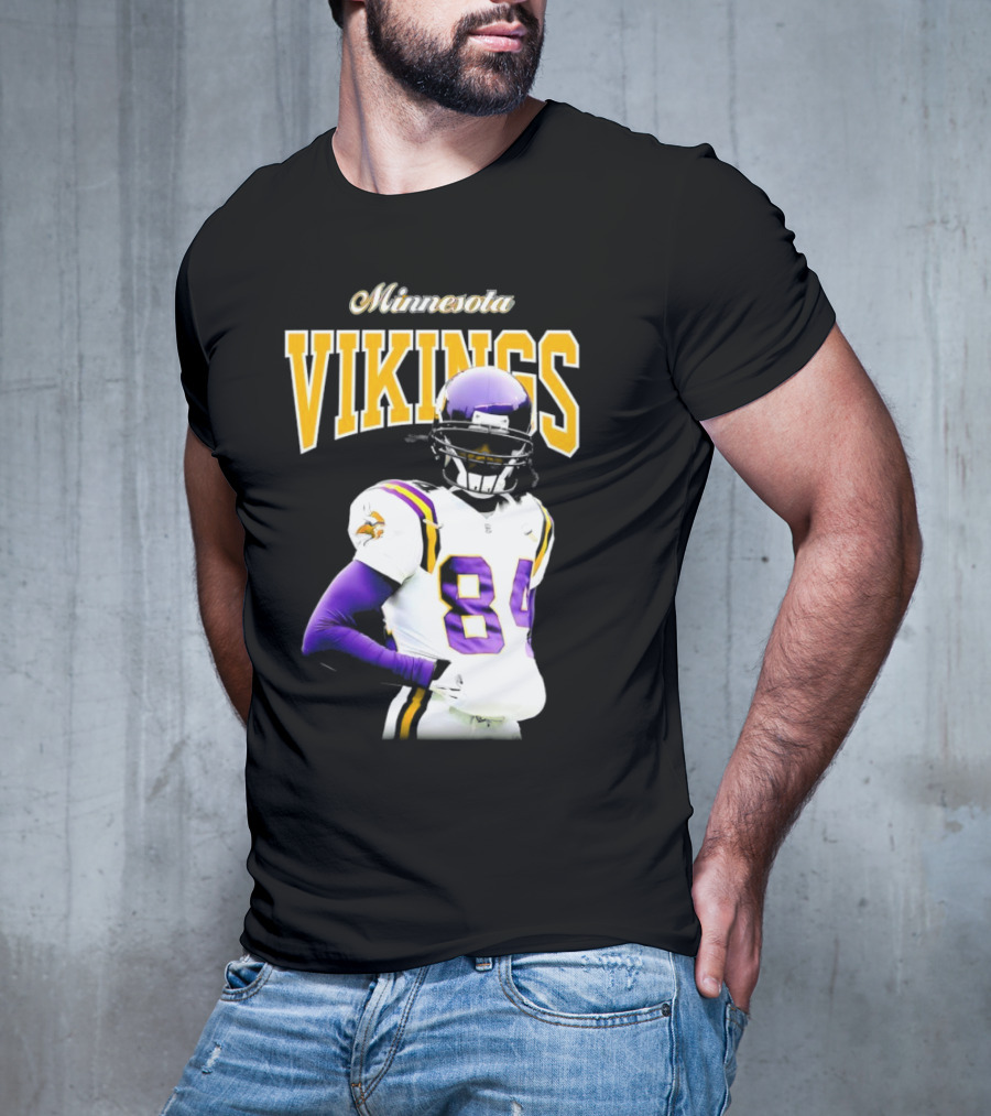 Minnesota Vikings Randy Moss Number 84 Retired Player Sideline Legend T-Shirt