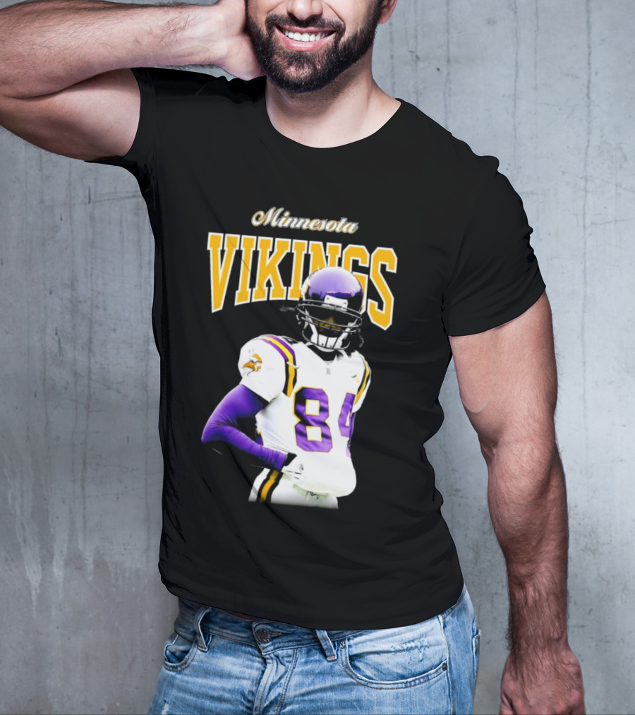 Minnesota Vikings Randy Moss Number 84 Retired Player Sideline Legend T-Shirt