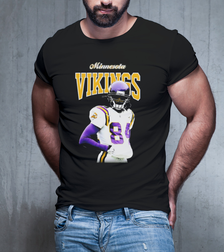 Minnesota Vikings Randy Moss Number 84 Retired Player Sideline Legend T-Shirt