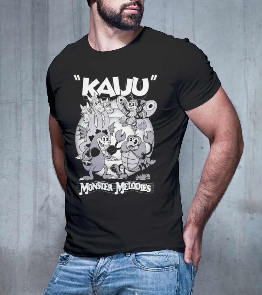 Kaiju Cartoon Monster Melodies Musical Characters T-Shirt