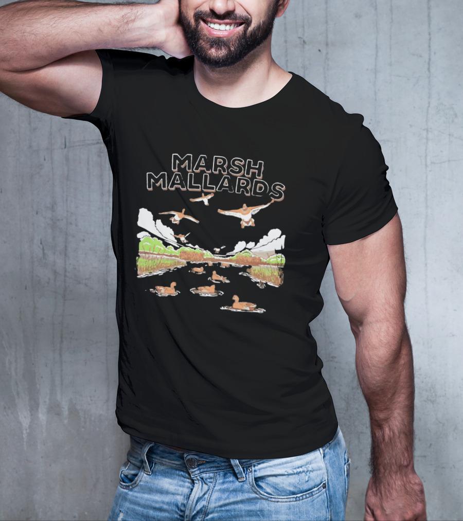 MARSH MALLARDS HUNTING DUCK SCENE JUMBO ANIMALS T-Shirt