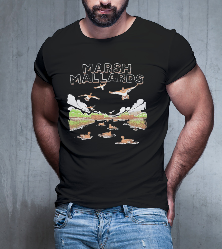 MARSH MALLARDS HUNTING DUCK SCENE JUMBO ANIMALS T-Shirt