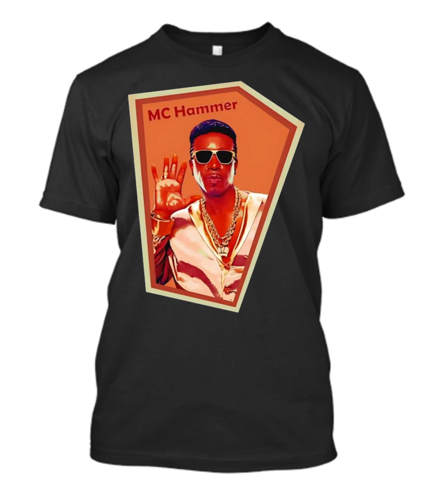 MC Hammer Retro Iconic Style Sunglasses Chains Wave Hand Gesture T-Shirt