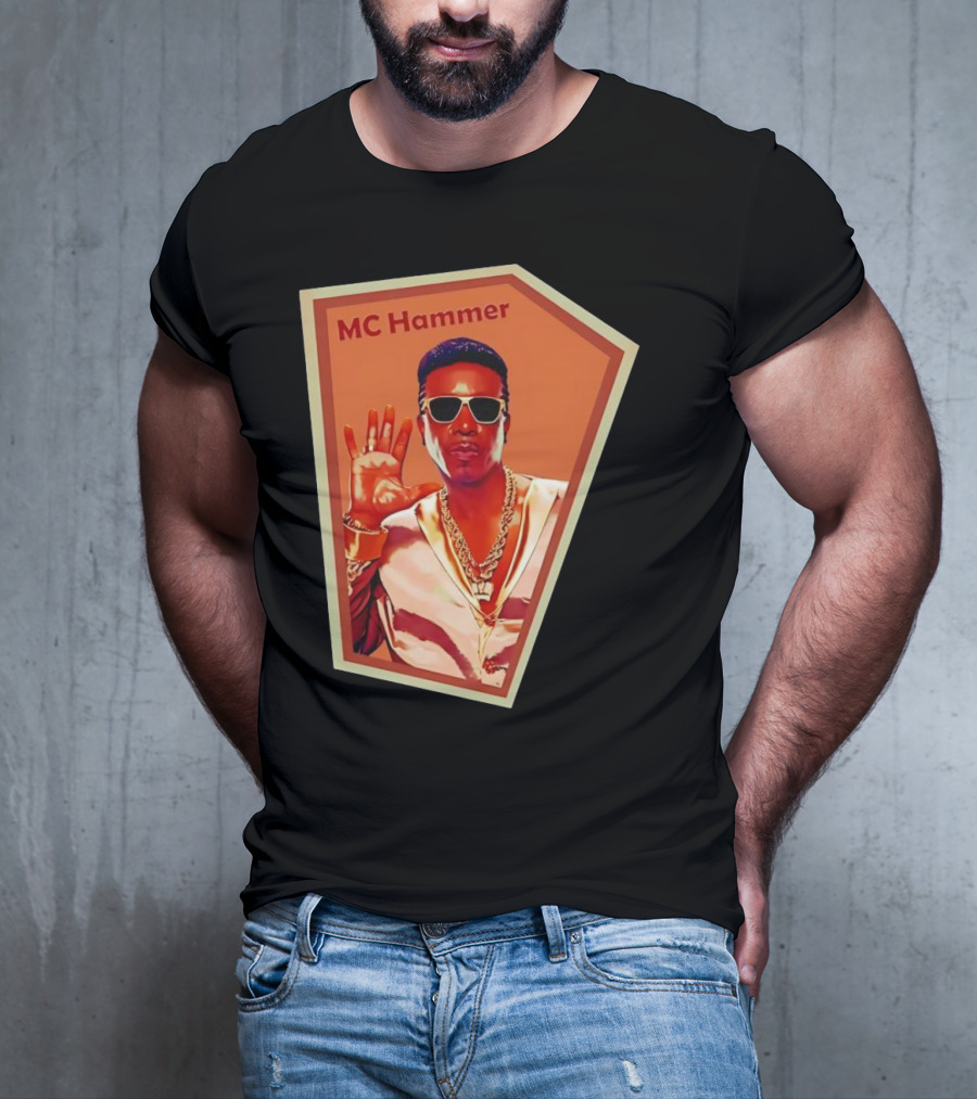 MC Hammer Retro Iconic Style Sunglasses Chains Wave Hand Gesture T-Shirt