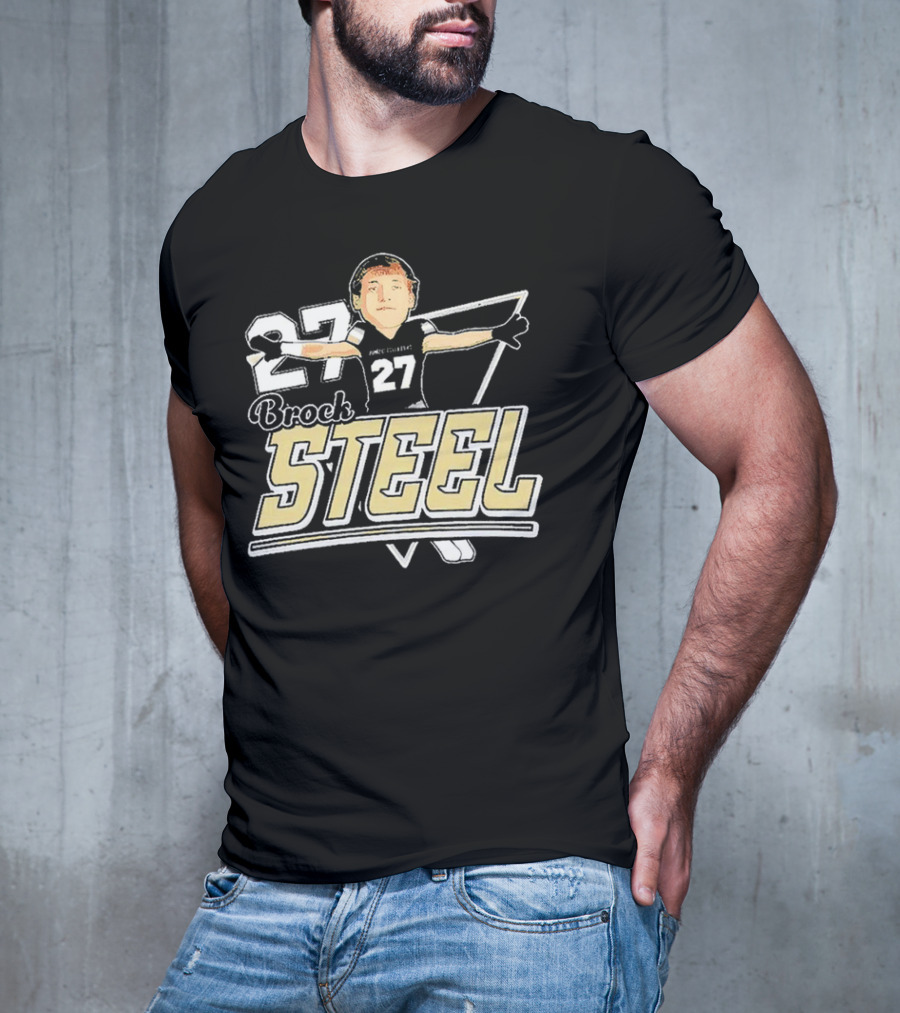 Brock Steel 27 Montana State Bobcats Cartoon T-Shirt